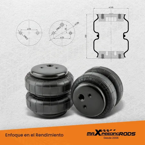 Vista 4 de maXpeedingrods Kit de suspensión triangulada soldada con 4 enlaces y kit de bolsas de suspensión de aire de 5000 lbs universal para camiones, chasis