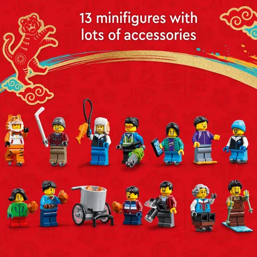 Vista 4 de LEGO Kit de construcción del Festival de Hielo Lunar New Year 80109; juguete de regalo para niños de 8 años en adelante; juego de construcción