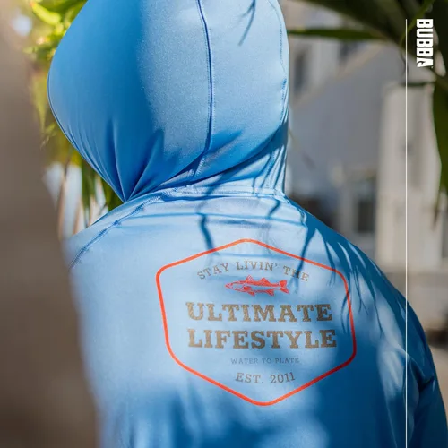 Vista 2 de bubba Sudadera con capucha de estilo de vida definitivo con materiales que absorben la humedad para pesca y uso activo al aire libre