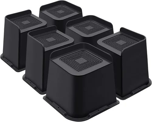 Vista 40 de ANNKUT Elevadores de cama de 1 pulgada resistentes, elevadores de muebles para cama, escritorio, mesa, sofá, sofá, elevadores de cama de gran