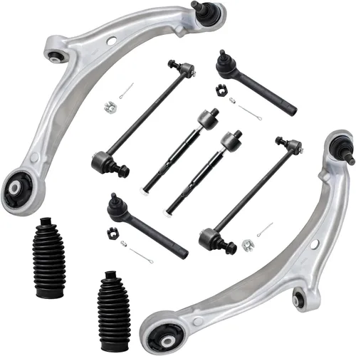 Vista 98 de Detroit Axle - Kit de suspensión delantera de 10 piezas para Jeep 2002-2004