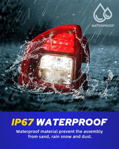Vista 7 de AUTOONE - Para 2014 2015 2016 2017 Jeep Compass luces traseras de fábrica con bombillas, lado del conductor (LH)