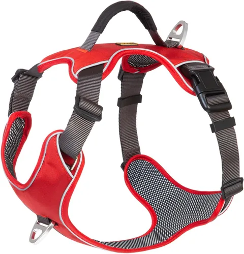 Vista 8 de Arnés para perro sin tirones con 2 clips para correa, chaleco reflectante, ajustable y acolchado, clips delanteros y traseros fáciles de caminar