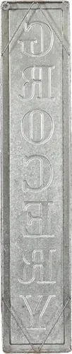 Vista 6 de Deco 79 59450 - Letrero de pared de hierro envejecido, 36 x 7 pulgadas, gris/marrón
