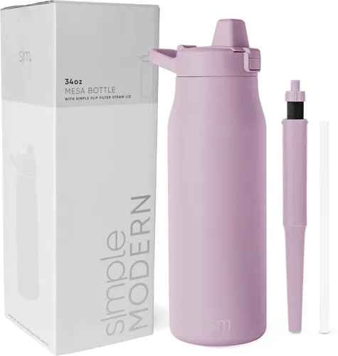 Vista 13 de Botella de agua filtrada Simple Modern Botellas de agua de viaje con filtro de carbono de acero inoxidable aislada Reutilizable para agua