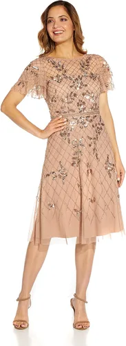 Vista 3 de Adrianna Papell Vestido midi con cuentas para mujer