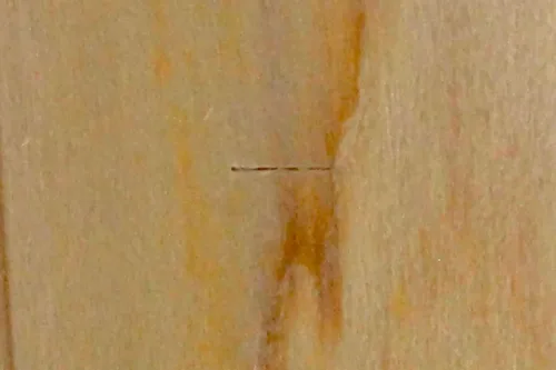 Vista 4 de Michihamono Herramienta de tallado de madera Tsuki Nomi 0.236 in Cincel plano para tallado en madera japonés, con mango de madera, para carpintería