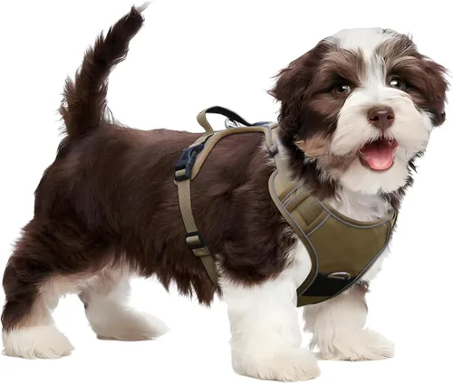 Vista 11 de Arnés sin tirones para perro extragrande, ajustable a prueba de escape, sin estrangulamiento y chaleco reflectante con asa para un fácil control