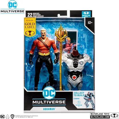 Vista 2 de McFarlane Gold Label 7" DC Multiverse Aquaman™ (Flashpoint Build-A Cyborg)