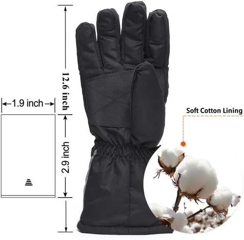Vista 2 de YTFGGY Guantes calefactables, guantes térmicos eléctricos para hombres y mujeres, calentador de manos con pantalla táctil para esquí, senderismo