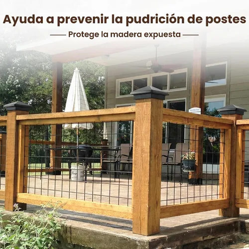 Vista 5 de Tapa de poste de pirámide de aluminio de 3.5 x 3.5 pulgadas para postes estándar de 4 x 4 (real 3.5 x 3.5 pulgadas), fundido de alta resistencia