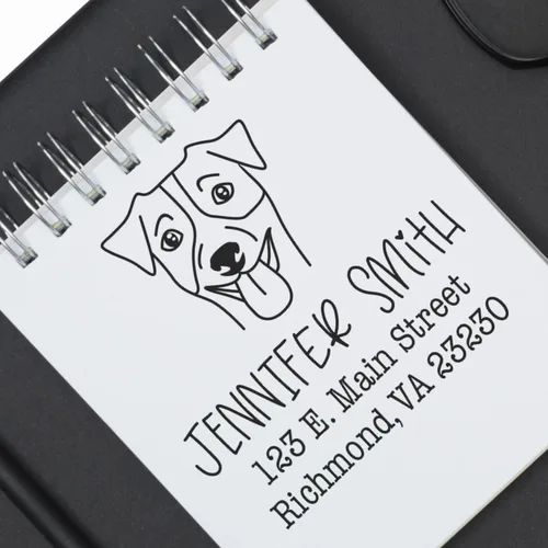Vista 34 de Sello de dirección personalizado Basset Hound – Sello personalizable con nombre y dirección para sobres, ideal para amantes de los perros