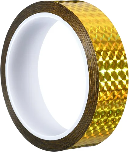 Vista 17 de PATIKIL Cinta prisma de 0.2 pulgadas x 55 yardas, adhesivo reflectante holográfico metalizado para detallar decoración de pared, arte, azul