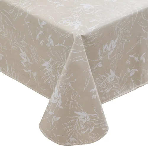 Vista 15 de Mantel de vinilo resistente con reverso de franela, mantel de plástico impermeable a prueba de aceite, resistente a las manchas, limpiable, cubierta