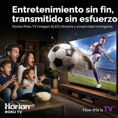 Vista 2 de HORION Roku TV 58 pulgadas 4K UHD con Quantum Dot Color Smart QLED