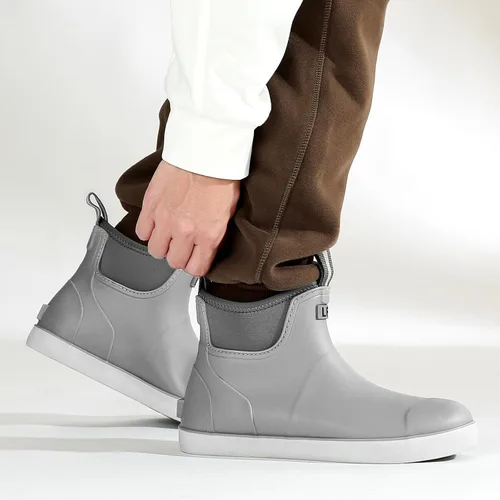 Vista 7 de Botas de cubierta para hombre, impermeables, antideslizantes, botas Gris