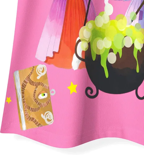 Vista 6 de Yannie Winifred Sarah Mary Sanderson - Vestido de hermana y niña ropa de bruja para niños camisa de manga corta con volantes