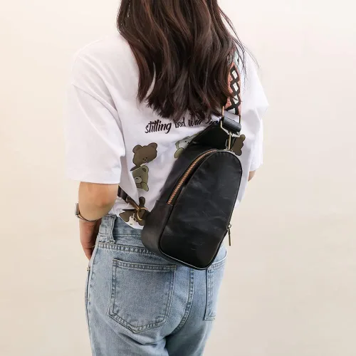 Vista 3 de Sling Bag for Women Fanny Pack Crossbody Bags for Women Chest Bags Cross Body Purse PU Shoulder Backpack