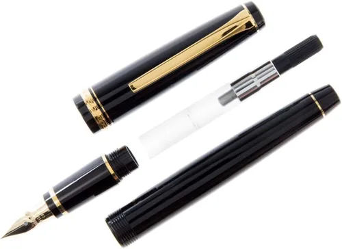 Vista 4 de Pilot Pluma estilográfica de colección Namiki Falcon, Negro/Dorado