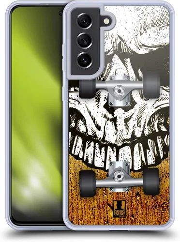 Vista 8 de Head Case Designs Flight Skateboards Gel Case [Military Grade Protection] Compatible with Samsung Galaxy S21 FE 5G and Compatible with MagSafe