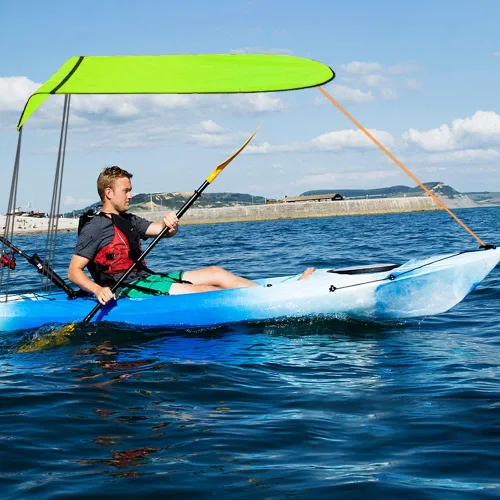 Vista 6 de KUUQA Toldo para kayak y canoa para una sola persona
