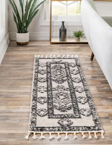 Vista 10 de Unique Loom Cherokee Collection - Alfombra rectangular de 2 x 3 pies 1 pulgada, gris fósil/marfil