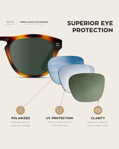 Vista 4 de WearMe Pro - Gafas de sol rectangulares grandes polarizadas retro para hombre