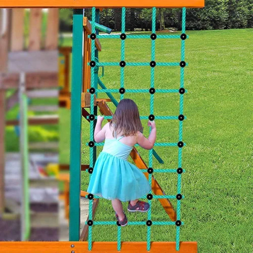 Vista 3 de BeneLabel Children's Climbing Net 354 x 76 cm Play Tower Climbing Ladder