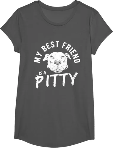 Vista 42 de My Best Friend Is A Pitty Pitties Pitbull - Camiseta Negro