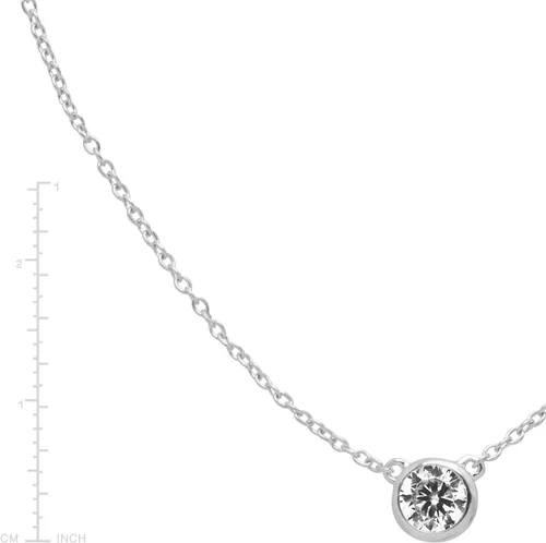 Vista 5 de Silpada 'Marvel' Cubic Zirconia Necklace in Sterling Silver, 16" + 2