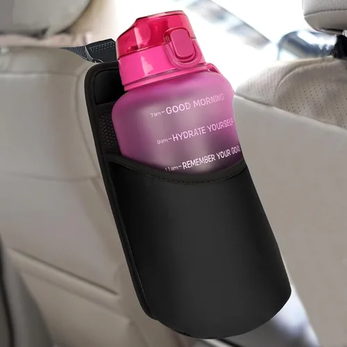 Vista 6 de Linkidea Soporte extra grande para botella de agua lateral para asiento de automóvil, compatible con EYQ de 128 onzas, botella deportiva Hydracy