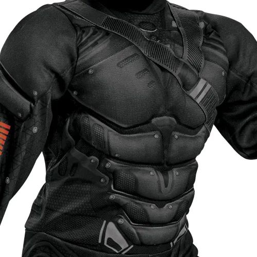 Vista 5 de Disfraz de ojos de serpiente para niños, disfraz oficial de GI Joe con músculos y máscara