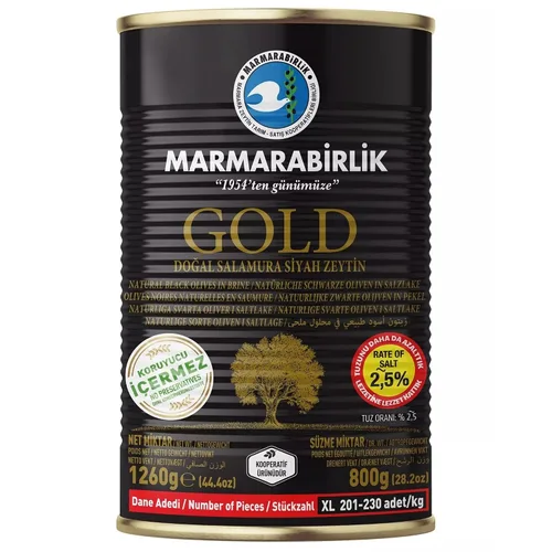 Vista 14 de Marmarabirlik Aceitunas negras enlatadas, aceitunas turcas en salmuera, recogidas a mano, aperitivos saludables, sabor vegano y mediterráneo