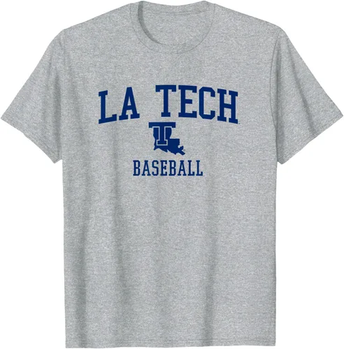 Vista 8 de Camiseta de béisbol Louisiana Tech Bulldogs, Gris