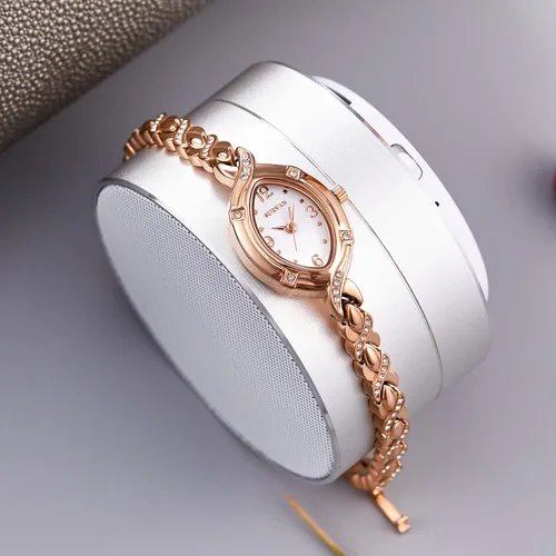 Vista 3 de SURVAN WatchDesigner Womens Watch Japanese-Quartz Fashion Wrist Watches for Women 18k Yellow Gold Ion-Plated Rose Gold Tone Stainless Steel Strap