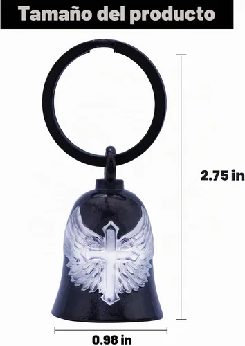 Vista 7 de Motorcycle Cross Bell Protect The Rider Motorcycle Accessories Key Chain Negro plateado