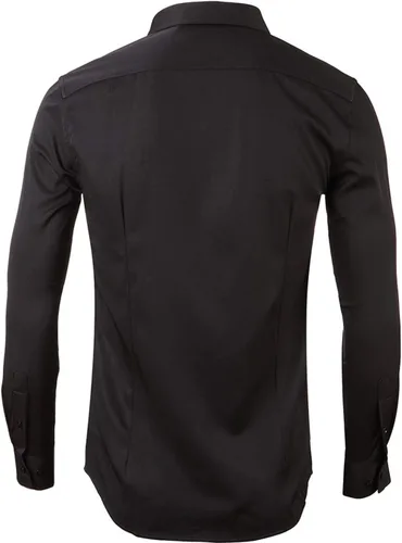 Vista 4 de FLY HAWK Camisas de vestir para hombre, ajuste delgado, manga larga, elástica, fibra de bambú, camisas con botones