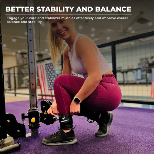 Vista 6 de Ankle Straps for Cable Machines Women, Glute Kickback Cable Machine Attachments, Gym Ankle Cuffs, Wrist Cuffs for Workout, Leg Training Accessory