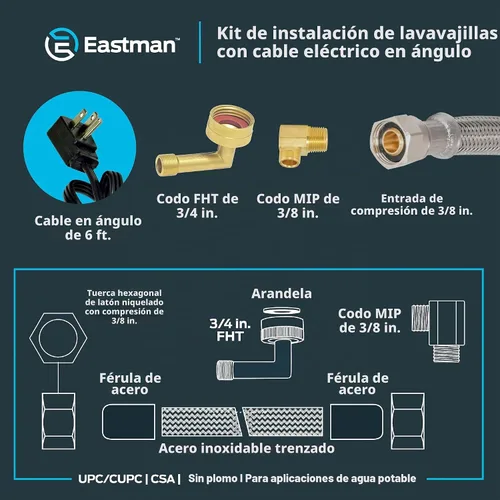 Vista 6 de EZ-Flo 48337 - Kit de instalación de lavavajillas