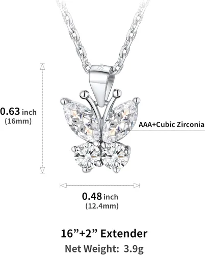 Vista 7 de Aretes de plata de ley con diseño de mariposa para mujeres y niñas, granate, amatista, azul, esmeralda, zafiro, rosa, mariposa, regalo de San