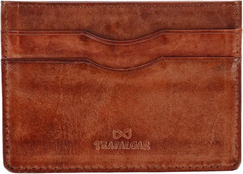 Vista 3 de Trafalgar Caelen - Tarjetero de piel RFID con relieve a cuadros