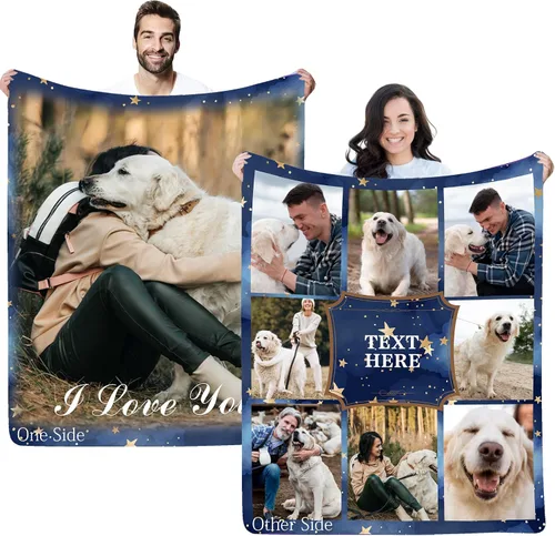 Vista 35 de Regalos personalizados de cumpleaños para el Día del Padre, para papá, abuelo, hombres, manta personalizada con fotos para mi papá, regalos de hija