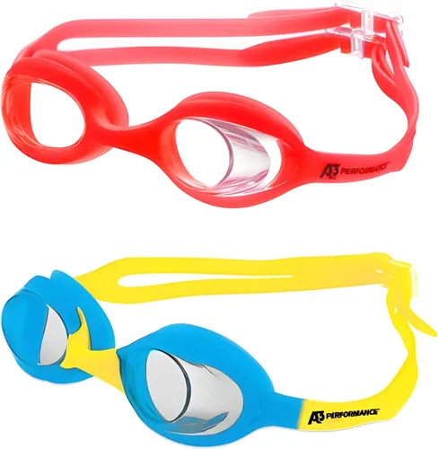 Vista 7 de A3 Flex Youth Swim Goggles 3-10 Leak-Free & Comfortable Kids Swim Goggles Easy Adjust Split Head Straps