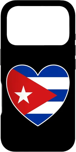 Vista 29 de iPhone 13 Pro Max I Heart Cuba - Divertida funda con bandera cubana