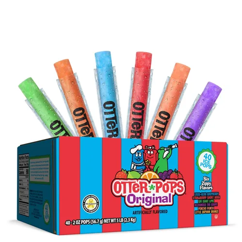 Vista 10 de Otter Pops Freezer Pops, paquete variado original, 1oz, 100