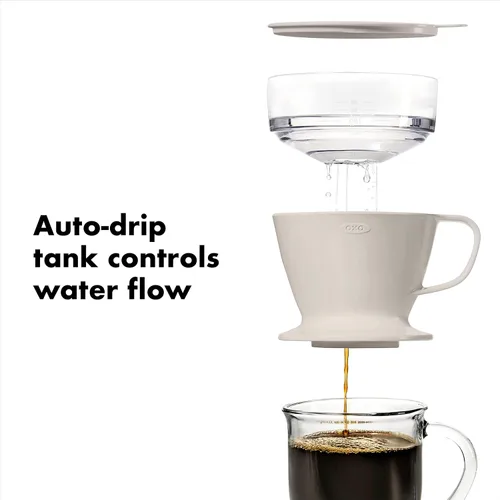 Vista 4 de OXO Brew - Cafetera de una sola porción y papel de repuesto para cafetera Good Grips, marrón, 50 por caja, CT, filtros de preparación fría, recuento