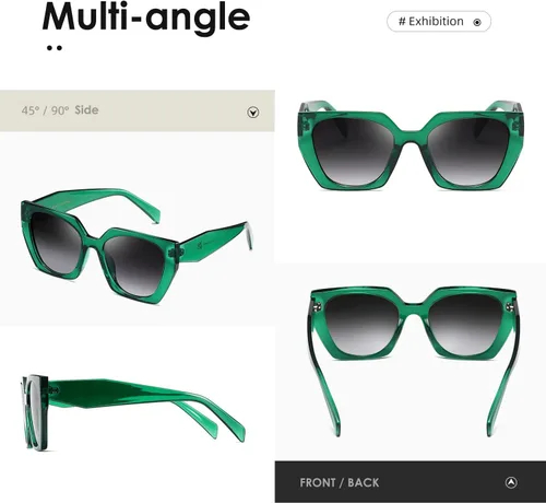 Vista 4 de kimorn Gafas de sol para mujeres y hombres de moda retro gafas de sol de moda K1354