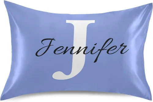 Vista 9 de Fundas de almohada negras personalizadas de seda con cierre de sobre, funda de almohada de satén tamaño estándar para personas que duermen