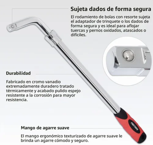 Vista 5 de FIRSTINFO F32246D - Llave de rueda extensible de 1/2 pulgada de alto par, herramientas profesionales de reparación de neumáticos de coche