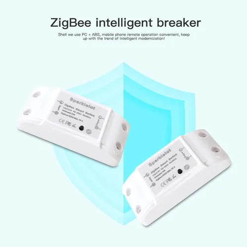 Vista 3 de 2 unids Zig bee DIY Smart Switch Interruptor inteligente WiFi Interruptor de luz inalámbrico Módulo de relé compatible con Amazon Alexa Google Home